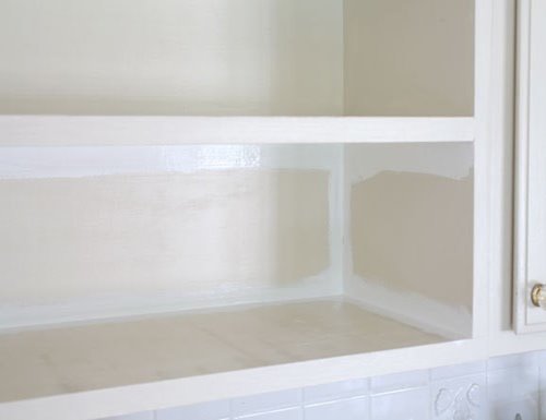 Paint Cabinet Shelves