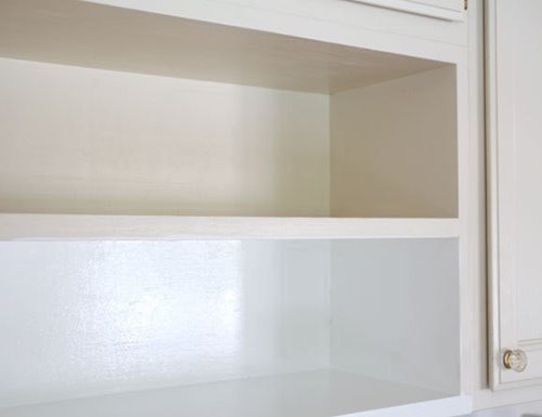 Paint Cabinet Shelves
